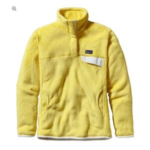 Patagonia Women's Re-Tool Snap-T® Pullover Polartec Fleece Size Medium Yellow